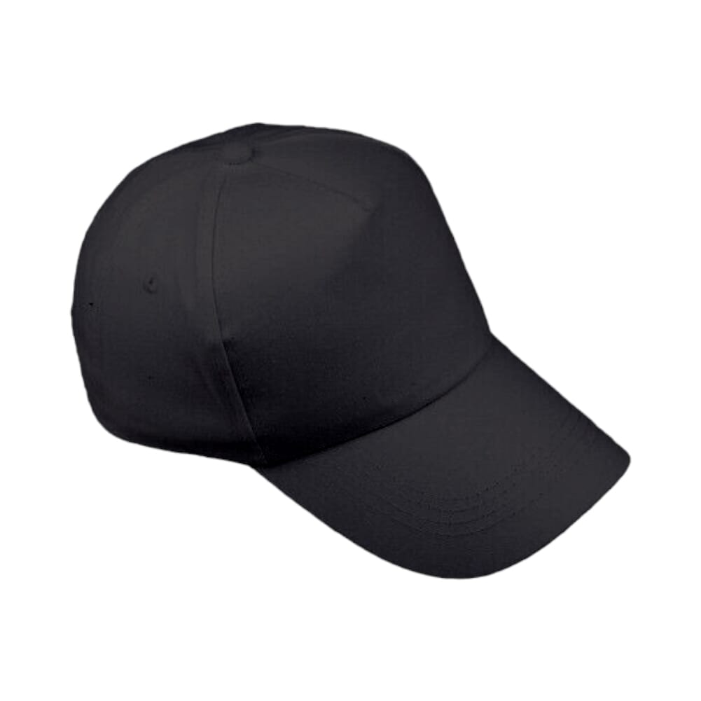 Generic Customized 5-Panel Cap-Black